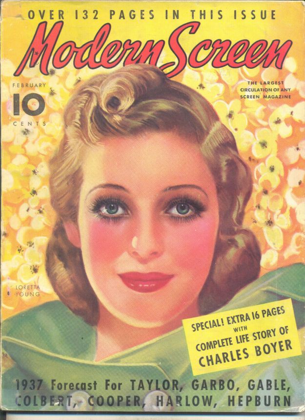 MODERN SCREEN magazine cover Issue 75 February 1937